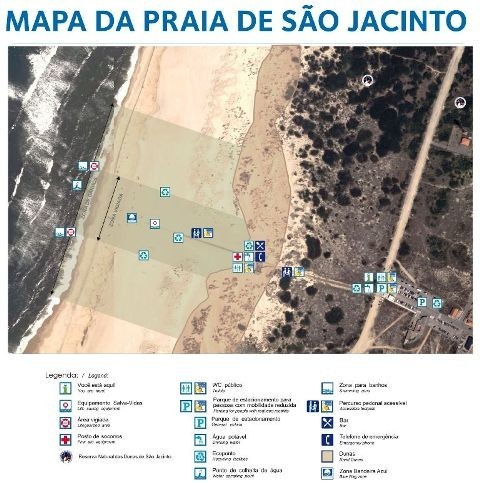 Mapa Praia de São Jacinto